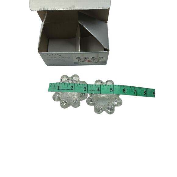 Crystal Candle Holders Heavy Crystal Glass For Votive / Tapered Candles Sets-2 - Picture 7 of 11